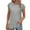 Gray, variant on Inleife Women's Loose Casual Tops Solid Color Crew Neck Side Slit Short Sleeved Top