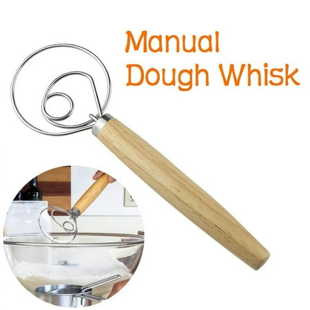 

Tepsmf Blender Wooden Handle Whisk Flour Coil Stirrer Egg-Beater Stick Kitchen Baking Tool Portable Blender