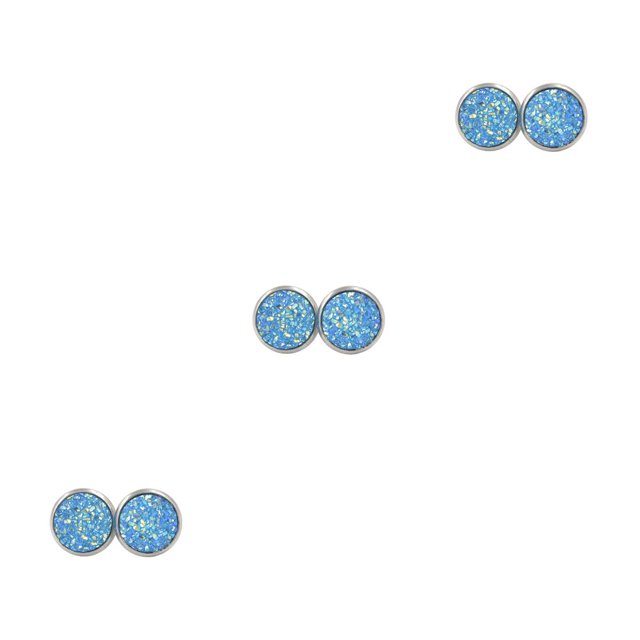 Pendientes de moda Minnieouse gotas para los oídos joyería fina azul Blanco
