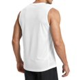 thumbnail image 3 of NY Threads 3 Pack Breathable Mesh Mens Tank Top Workout Muscle Shirts for Running, X-Large, Black/Light Grey/White, 3 of 7