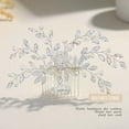thumbnail image 2 of Crystal Bride Wedding Hair Comb Flower Bridal Headpieces Rhinestone Leaf Hair Pieces Pearl Hair Vines Bridesmaid Side Combs Hair Accessories for Women and Girls (silver flower), 2 of 4