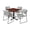 Cherry / Grey, variant on Romig Pillar 48 in. Square X-Base Breakroom Table- Maple & 4 Zeng Stack Chairs- Black