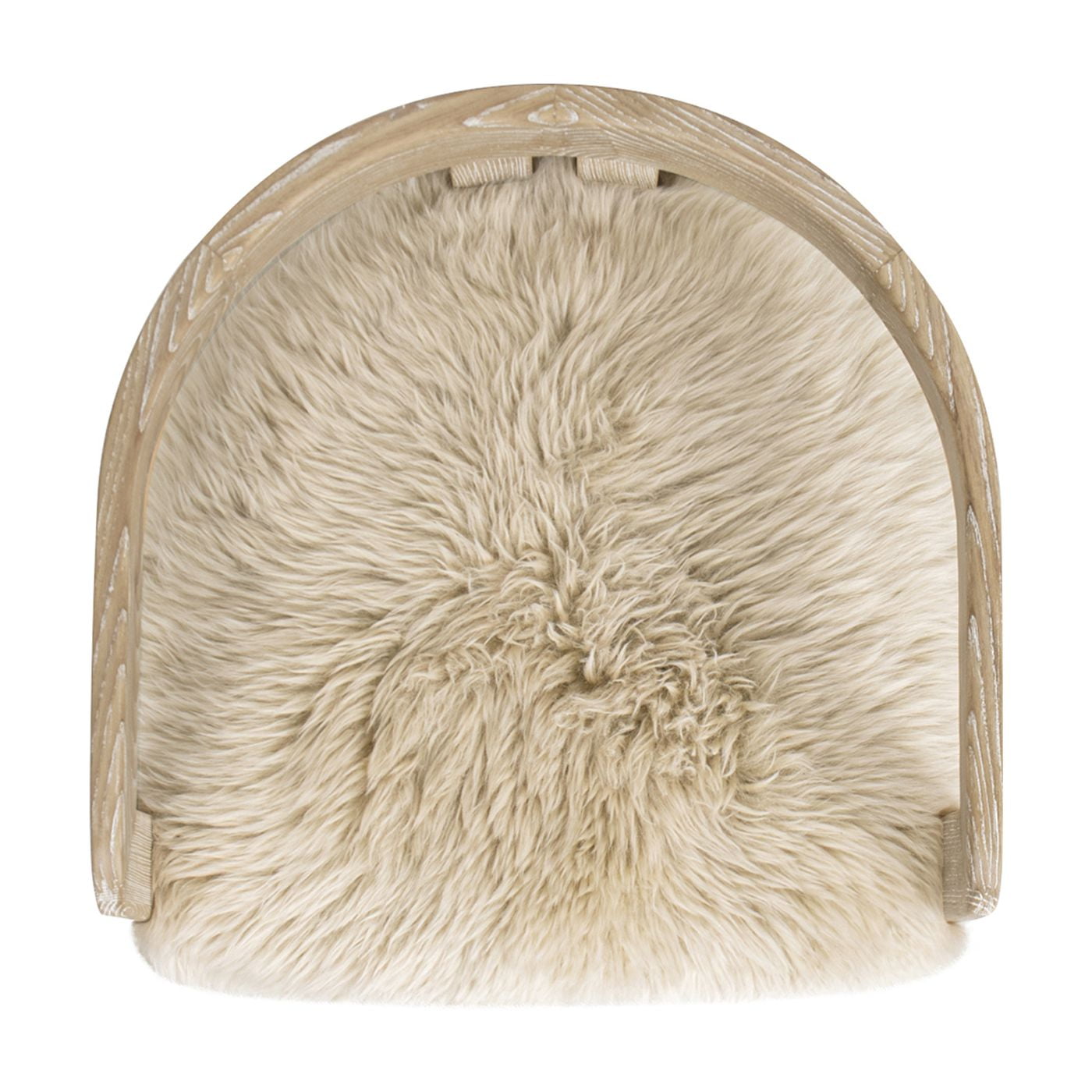 Millwick 21" Low Back Genuine Sheepskin Fur Dining Chair - Natural Blonde Fur