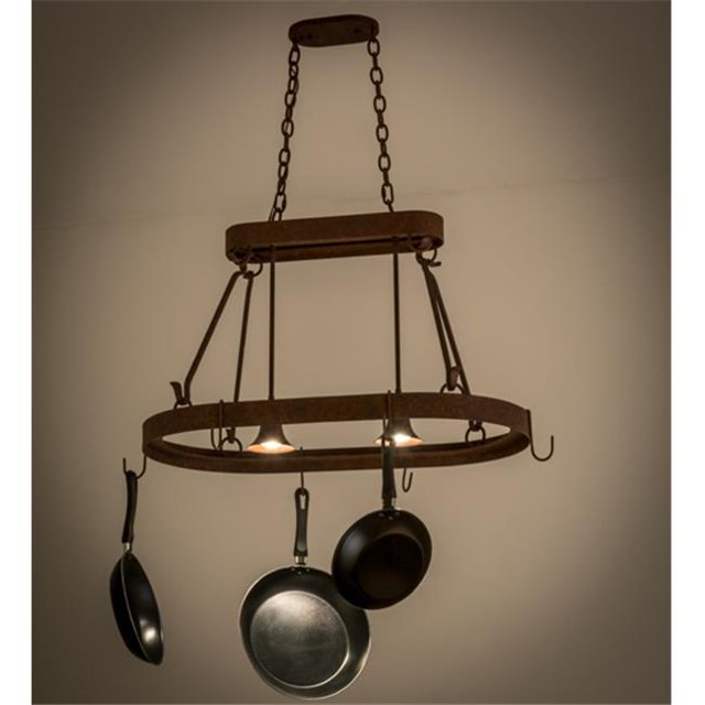 Meyda 120183 Porte-pot Léger 2 Po Harmonic&44; Rouille Rouge
