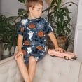 thumbnail image 4 of Wukai Ensemble de Pyjama Imprimé Halloween Manches Courtes et Sommeil pour Enfants, 2 Pcs-TTG, 4 of 6