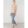 thumbnail image 3 of blusa de gasa con mangas casquillo ligera con volantes para mujer Albaricoque M, 3 of 6