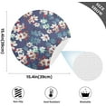 thumbnail image 3 of Coolnut Vintage Flower Round Placemat Set of 1, Non-Slip Heat Resistant & Waterproof Plate Pads for Dinner Table Table Placemats, 15.4 in Home Decor Gifts, 3 of 6