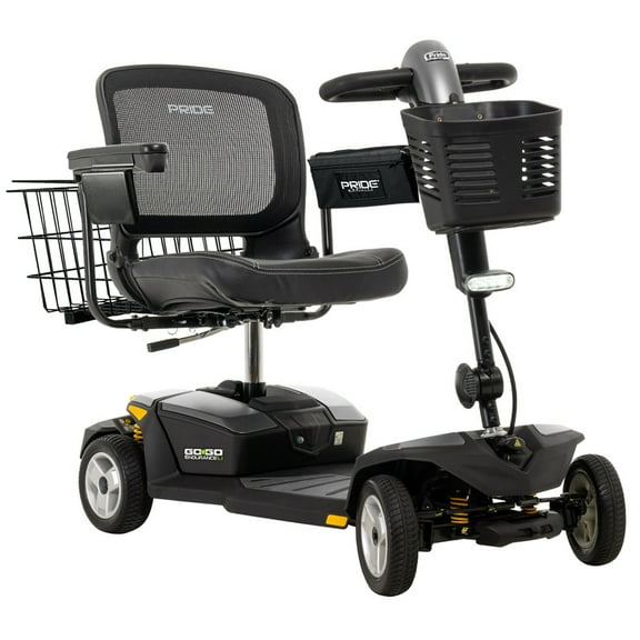 Pride Go Go Endurance Li Mobility scooter with Rear Basket, Cup Holder, and Saddle bag included