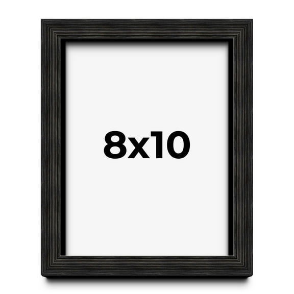 8x10 Shadow Box Black Rustic Barnwood Display Frame  | 1.125 Inch Deep | 0.875 Inch Moulding Width