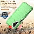 thumbnail image 3 of NIFFPD Samsung Galaxy A13 5G Case with Screen Protector (Anti Spy Privacy) Tough Rugged Shockproof Protective Phone Case for Galaxy A13 5G Green&White, 3 of 6