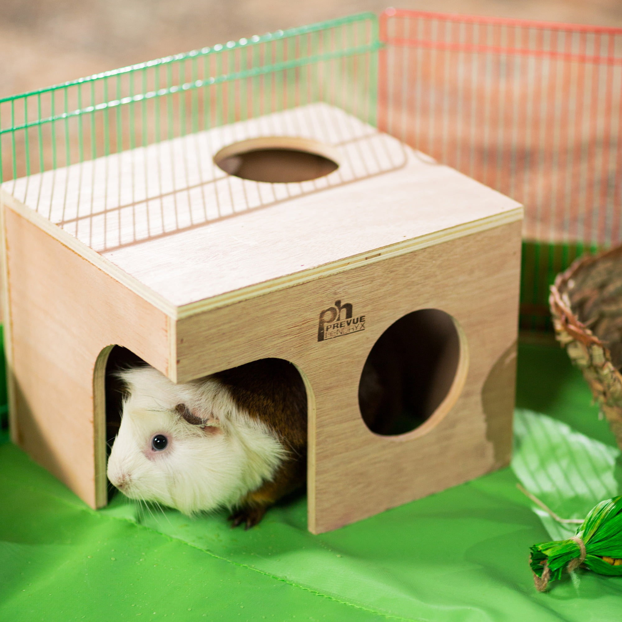 Prevue Pet Products Wood Guinea Pig Hut 10" Long, 8 3/8" Wide and 7" High.