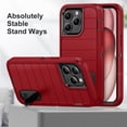 thumbnail image 4 of Decase for  Apple iPhone 15 Plus,Hybrid Protective Case [Hard PC + Soft TPU] Cover with Hidden Kickstand,Military Grade Shockproof Phone Case for iPhone 15 Plus,Red+Black, 4 of 9