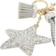 thumbnail image 3 of Llaveros y llaveros de mujer con borlas de cristales y estrellas$Llavero con borlas de cristales y concha de perla de cristal, llavero para bolso de coche, colgante, accesorios de, 3 of 5