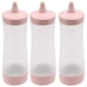 thumbnail image 1 of 3x Botella Exprimidora YONGSHENG Salsera Salsa de Plástico Vinagre Dispensador de Condimentos Rosa Transparente, 1 of 5