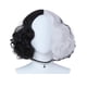 thumbnail image 1 of Qarigey Peluca de disfraz, pelo largo a juego en blanco y negro para mujer, accesorio de Cosplay sintético para escuela, fiesta de Navidad y Cuidado del cabello Tipo4, 1 of 6