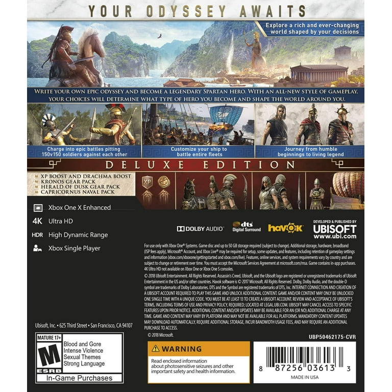 Assassin's Creed Odyssey Deluxe Edition, Ubisoft, Xbox One
