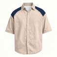 thumbnail image 7 of XuJwPNcy Mens Shirts Lightweight Color Block Button Down Shirts Casual Collared Tops Summer Classic Fit Fashion Clothes, 7 of 7
