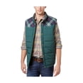 thumbnail image 1 of Weatherproof Mens Vintage Pieced Plaid Puffer Vest, Green, XX-Large, 1 of 1