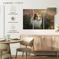 thumbnail image 4 of Elephant Stock Sheltie And Flowers Wall Art - Horizontal Multi Panel Canvas - Living Room Wall Decor - Animal Multi Panel - Brown And Gray Decor - 50" x 32", 4 of 4