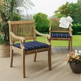 thumbnail image 3 of Sorra Home Blue Indoor/Outdoor Chair Pad Set, Corded, 3 of 5