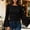 A1_Black, variant on VISALY Womens Bell Long Sleeve Ribbed Knit Sweater Tops Trendy Boat Neck Cropped Going Out Shirts Ruched Slim Fit Casual Layer Pullover Sweater Business Casual Work Blouses Cute Fall Outfit Black L