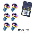 thumbnail image 1 of 6PCS TC4 Ti Alloy Disc Screws CNC T25 Disc Brake Torx Bolts 5x10mm, 1 of 11
