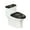 Cute Pug Breakthrough Pattern, variant on HELLHERO Stylish Gifts for Household Soft Bathroom Toilet Cozy Set Elastic Bottom Universal Washable and Reusable