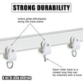 thumbnail image 4 of 25 Pcs Curtain Track Rollers Bulk Ceiling Curtain Track Hooks Flexible Bendable Clips 11 mm White Plastic Drapery Rail Gliders with Hooks for Shower Window (White), 4 of 5