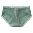 thumbnail image 2 of rygai Mid-rise Briefs Thin Breathable Lace Decor Panties for Inner Wear,Green L, 2 of 8