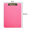 thumbnail image 5 of JAM Paper Plastic Clip Board, Pink Clipboard, 1/Pack, 9 x 12.5, 5 of 7