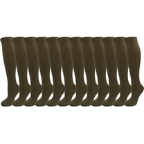 12 Pair S/M Graduated Compression Socks 15-20 mmHg Mens & Womens Khaki Brown