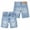 CL14 BU1, variant on Yuncity Boys Shorts Solid Color High Waist Elastic Button Ripped Jeans Lightweight Summer Casual Fashion Outdoor Daily Wear Kids Shorts Size 4-5 Years Blue