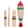 thumbnail image 1 of 2 Ensembles d'Instruments Guiro en Bois pour Enfants Débutants avec Bâtons, 1 of 6