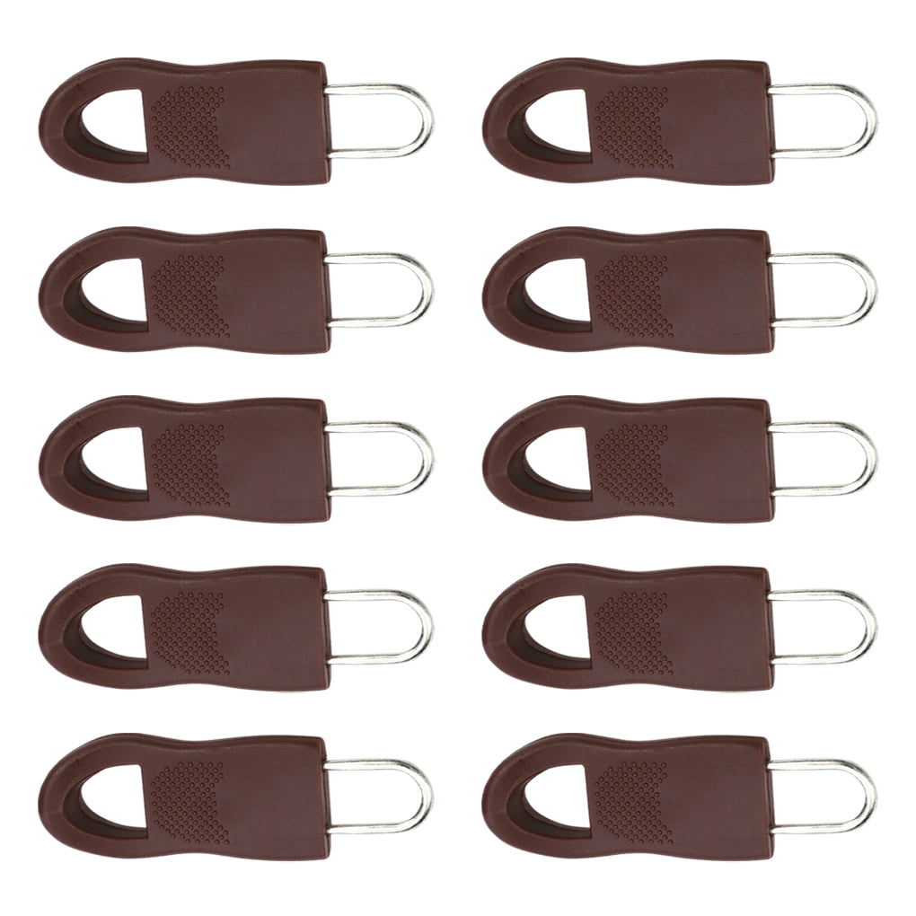 1111Fourone Bag Zipper Puller Detachable Clothes Zipper Slider Replacement  Suitcase Zip Head, Black, Size 8, 10pcs 