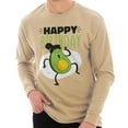 thumbnail image 3 of Big Size Avocado Birthday Graphic Design Unisex Ring Spun Cotton Premium Long Sleeve T-shirt - Mushroom 3XL, 3 of 4