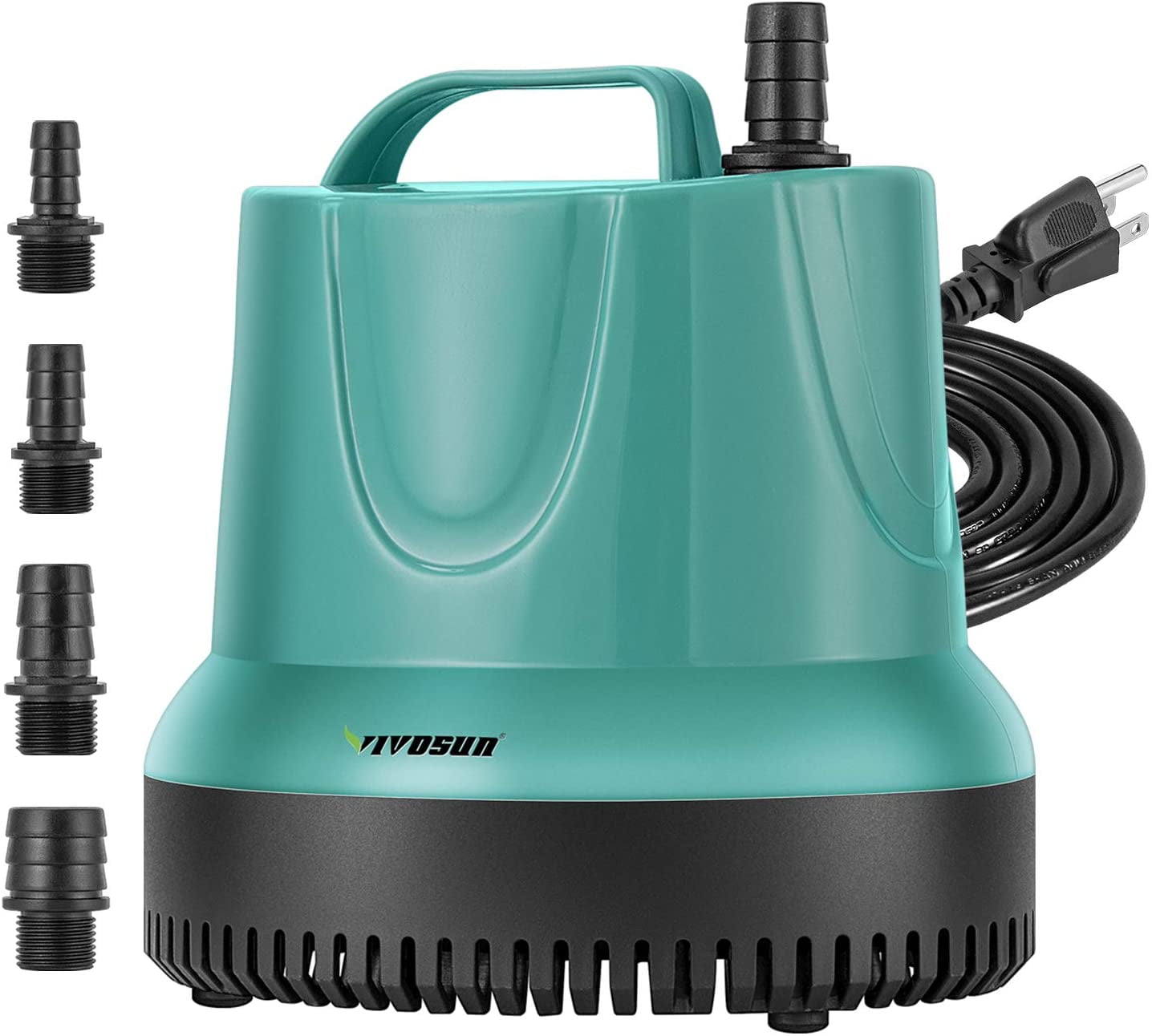 Aveal 1150GPH Submersible Water Pump - 100W Ultra Quiet With Anti-Dry Protection For Ponds & Aquariums