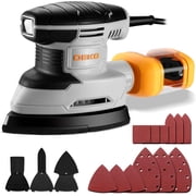 Restored Detail Sander DEKOPRO 1.5A Multi-Function Mouse Sander Electric Sander Tool Corded Palm Sanders with Dust Collection, 3 Additional Attachments &12pc Sandpapers for Sanding,Polishing