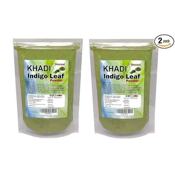 Khadi Omorose Indigo Leaf Powder For Hair (100 Grams) | (Pack of 2) | Total 200 Grams