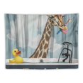 thumbnail image 5 of Orinice Giraffe in Bathtub Tapestry Wall Hanging Unique Style Graphic Tapestries for Home Wall Decor Living Room Bedroom Dorm Farmhouse Apartment Decoration 50x40inch, 5 of 6