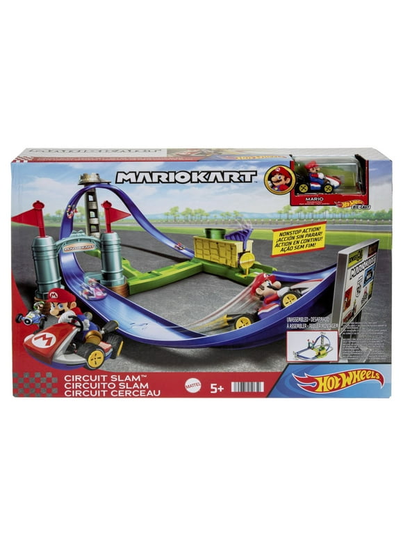 Hot Wheels Mario Kart Circuit Slam Track Set Kids Racing Toy Ages 5 and Up