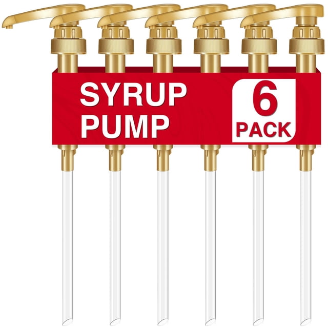 Paquete de 6 bombas de sirope para botella de sirope de café de 750 ml VOISEN