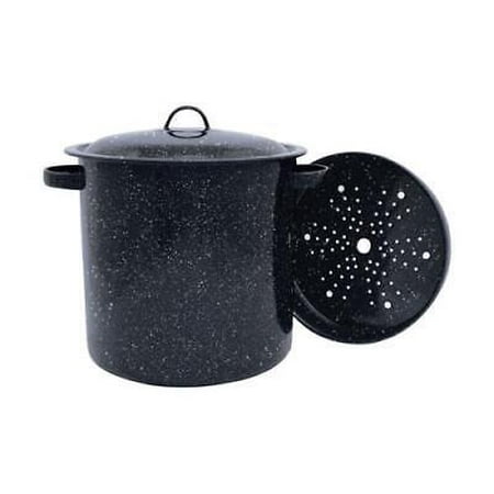 

Columbian Home Granite Aluminum Pot 10 in. 15.5 qt Black