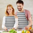 thumbnail image 3 of Black Bigfoot Pattern Apron-Garden Aprons for Women with Pockets-Cotton Linen Waterproof Kitchen Cooking Gardening Aprons Adjustable for Kitchen,Cooking,BBQ and Salon 33x27 Inch, 3 of 7