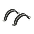 thumbnail image 2 of 45mm EPDM Rubber Lined U Shaped Saddle Clamp Tube Pipe Clips 5 Pcs, 2 of 5