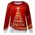 thumbnail image 4 of asdoklhq Clearance Plus Size Christmas Clothing,Women's Tops Christmas Print Round Neck Sweater Loose Blouse Hoodless Sweatshirt, 4 of 6
