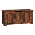 thumbnail image 6 of SuperDeal Wooden Storage Chest Box W/Safety Hinge, 39.4 in Large Storage Organizer Shoe Bench for Home Entryway, Bedroom, Rustic Brown, 6 of 12