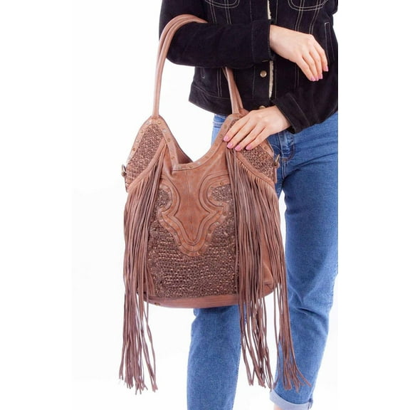 Scully Women's Fringe Handbag - B366 One Size