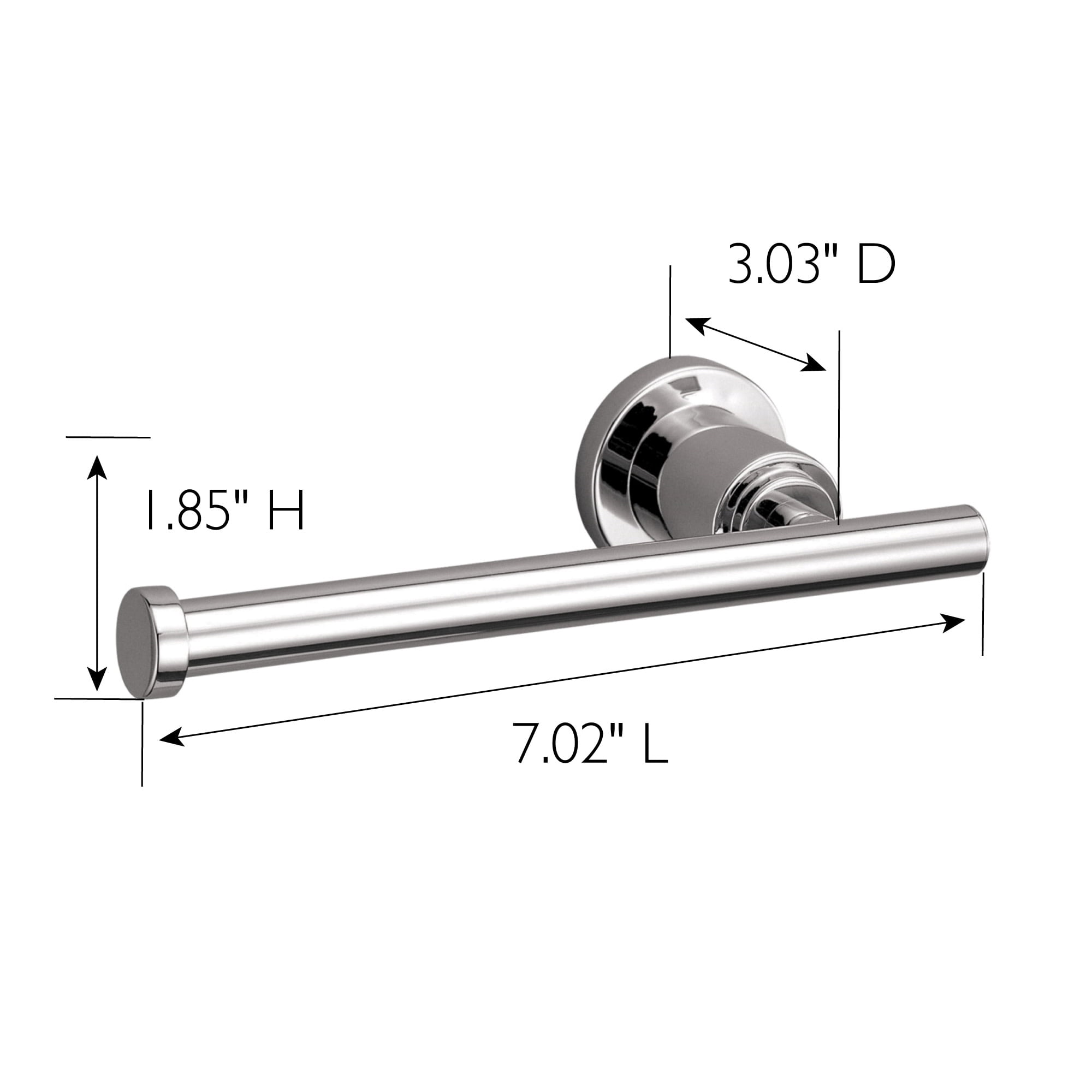 Design House Geneva Modern Bathroom Toilet Paper Holder, Polished Chrome