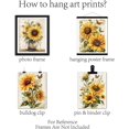 thumbnail image 4 of 4 piezas de impresiones de girasoles, arte de pared, lienzo de plantas, póster vintage, imagen de flores, decoraciones de pared, lienzo rústico floral, arte de pared rectangular, fibra química, óleo, 4 of 7