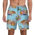 thumbnail image 2 of Picia Turtles And Corals pattern Mens Swim Trunks with Compression Liner Stretch Beach Shorts Quick Dry with Zipper Pockets No-Chafing Board Shorts-XX-Large, 2 of 9